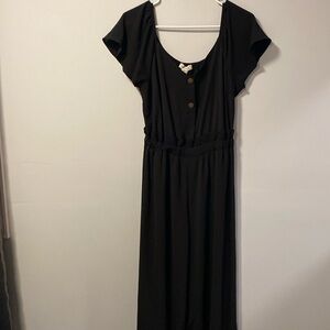 Black wide leg jumpsuit